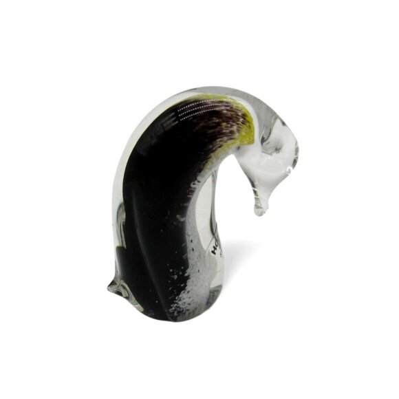 HOKITIKA GLASS Studio Penguin Figurine Paperweight New Zealand 2.5" - Picture 7 of 9